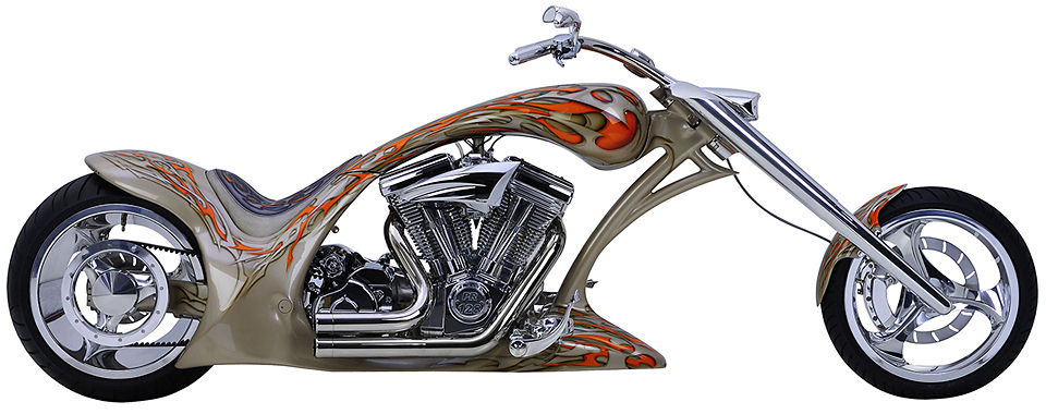Custom Harley Chopper, by Marc Stantien